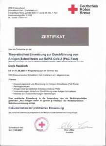 DRK Schnelltest-Zertifikat