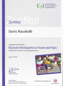 Zertifikat Klassische Homöopathie